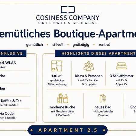 Nr 5 Gemütliches Boutique-apartment Mit Flair 130 Qm #cosiness Company25 Apartment Schwerin (Mecklenburg-Vorpommern)
